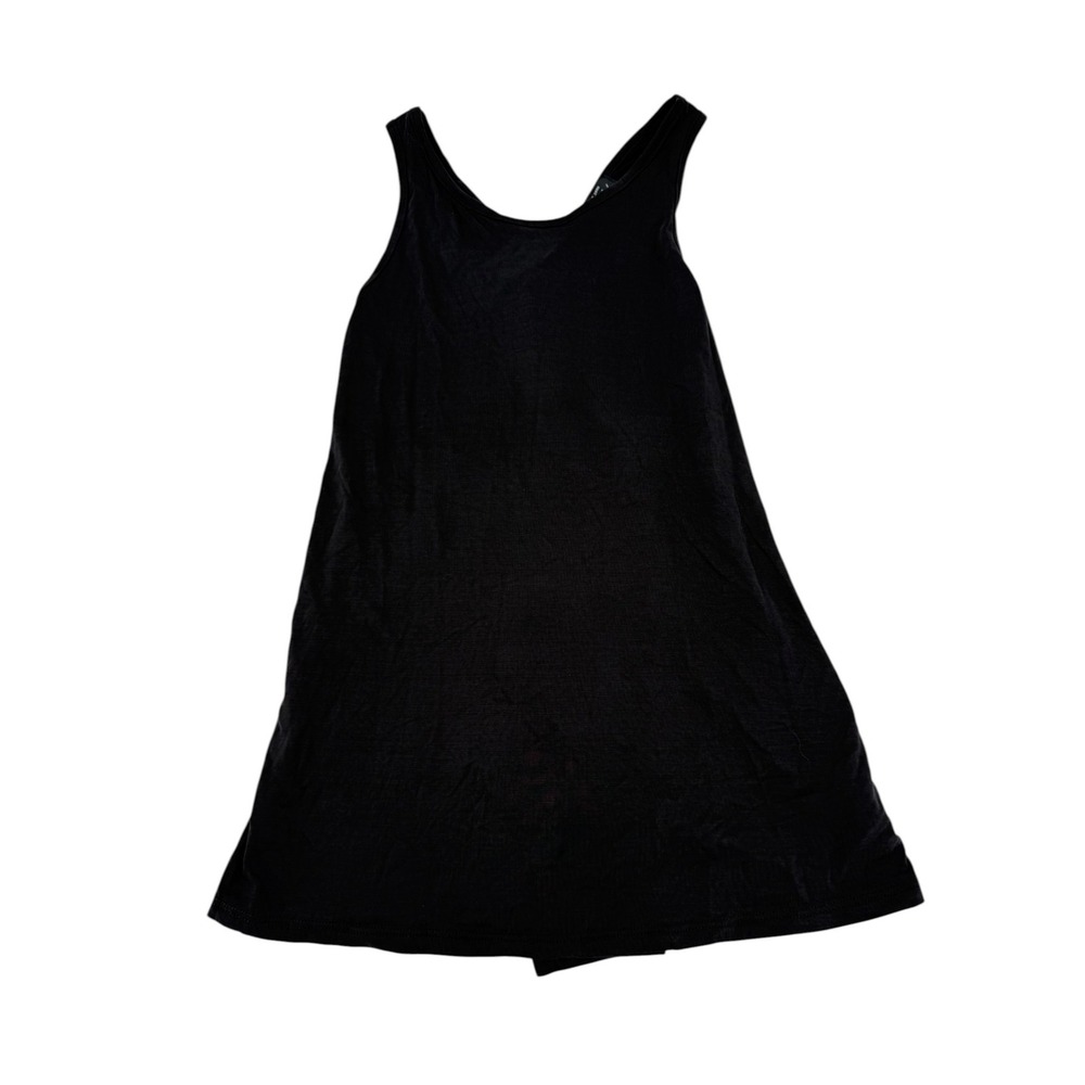 NUX Crisscross Back Black Tank Top Size Medium NWOT